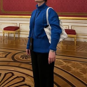 Blue turtle neck sweater